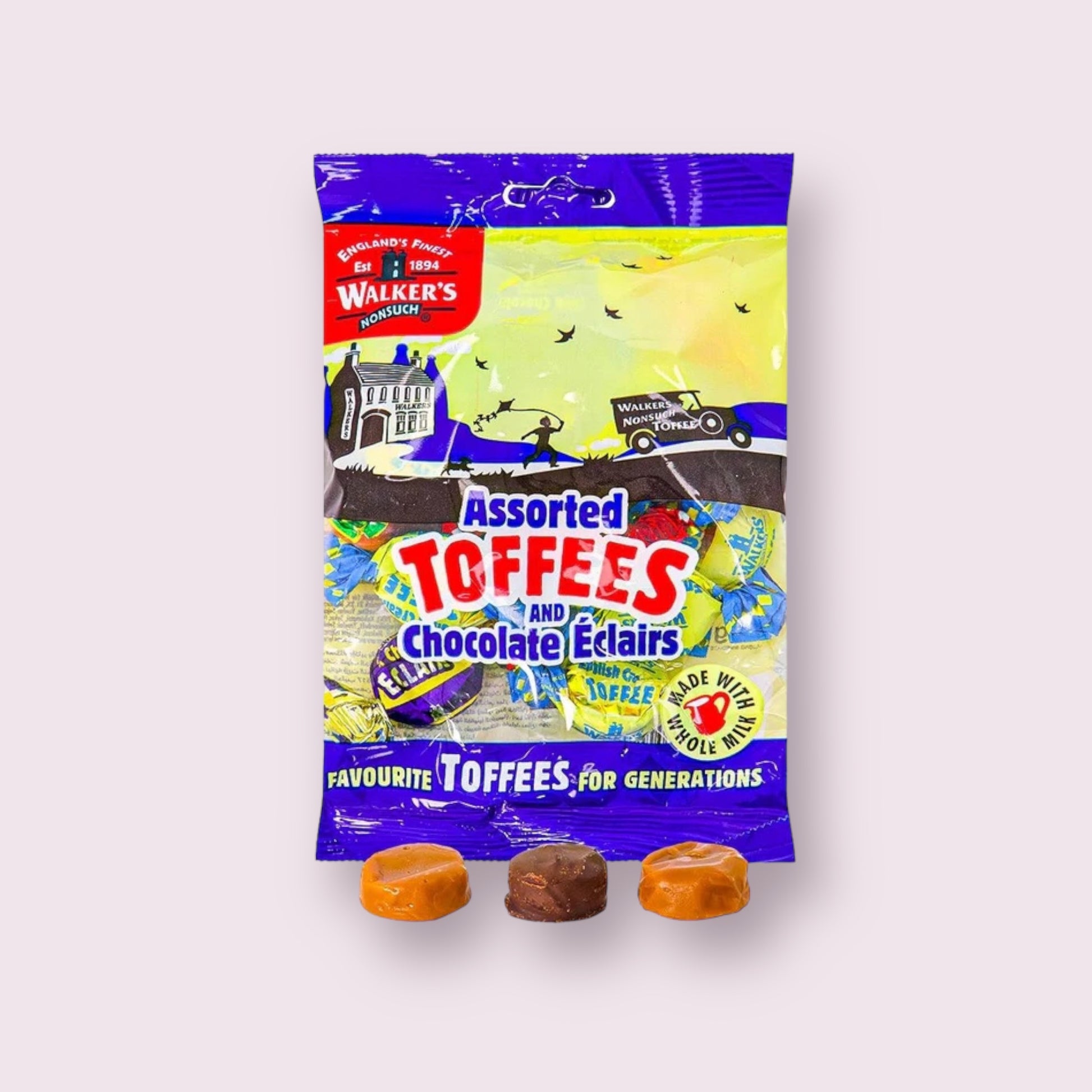 Walker’s Assorted Toffees & Chocolate Eclairs Bag  Pixie Candy Shoppe   