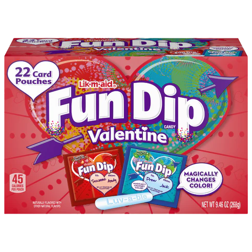 Fun Dip Valentines Treat & Card Box  Pixie Candy Shoppe   