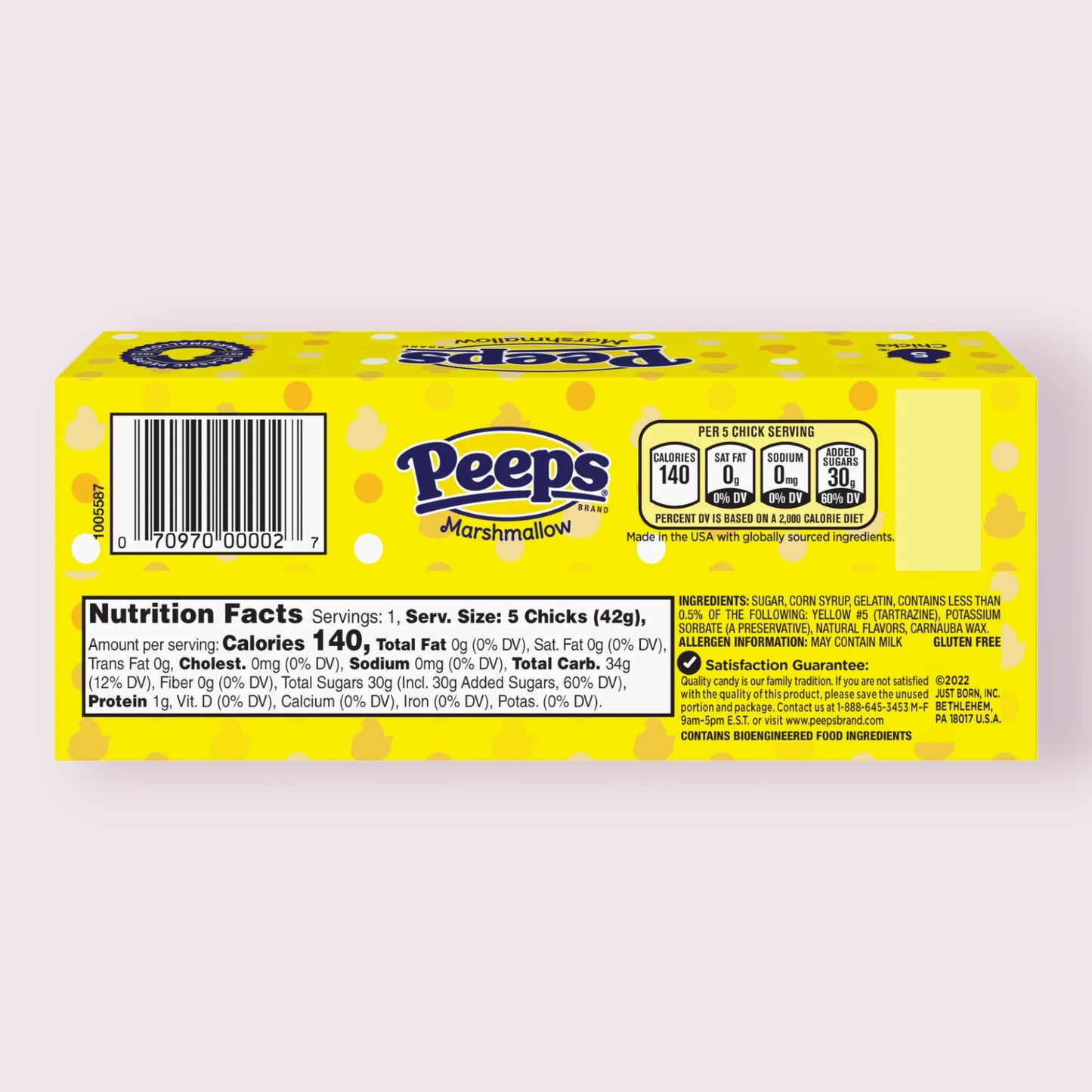 Peeps Yellow Chicks 5pc  Pixie Candy Shoppe   