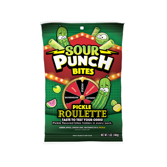 Sour Punch Bites Pickle Roulette Bag  Pixie Candy Shoppe   