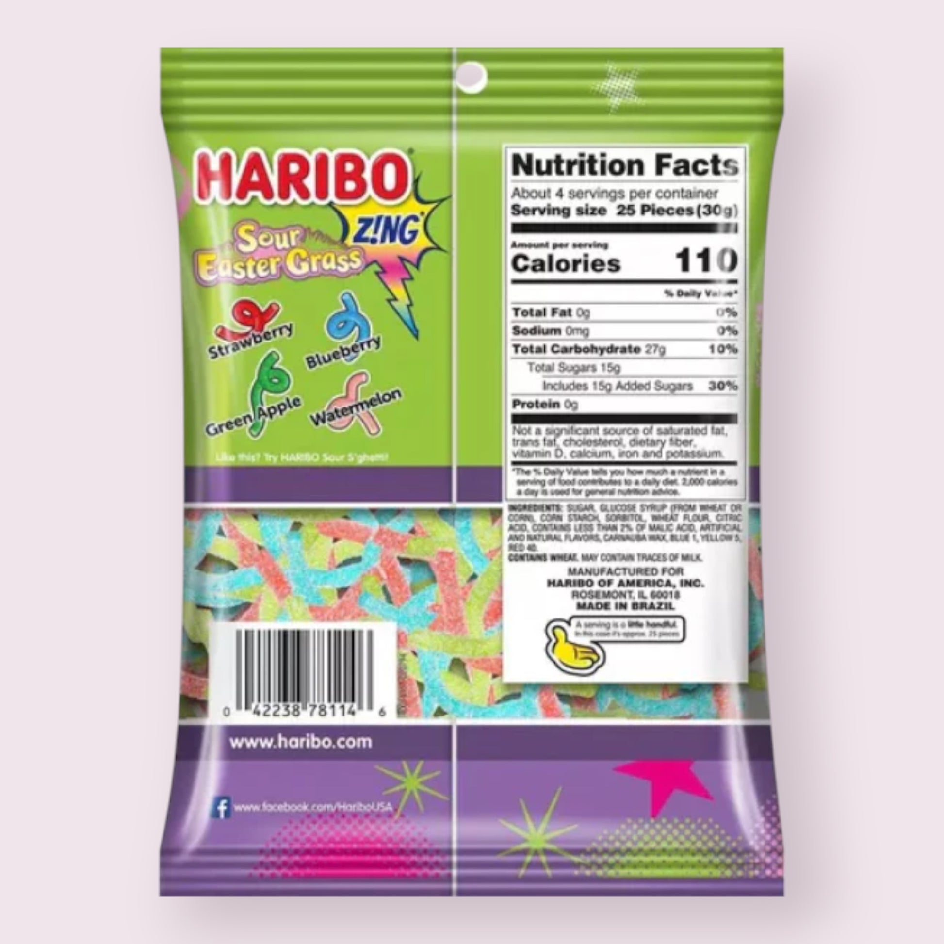 Haribo Sour Easter Grass Bag Pixie Candy Shoppe