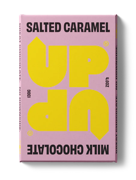 UP UP Salted Caramel Milk Chocolate Bar  Pixie Candy Shoppe   
