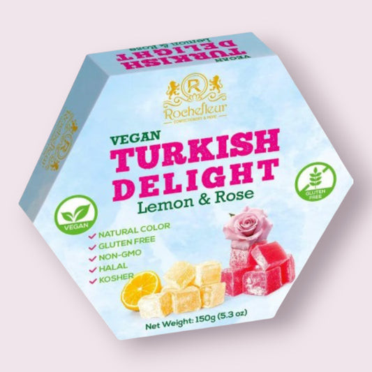 Vegan Turkish Delight Lemon & Rose Pixie Candy Shoppe