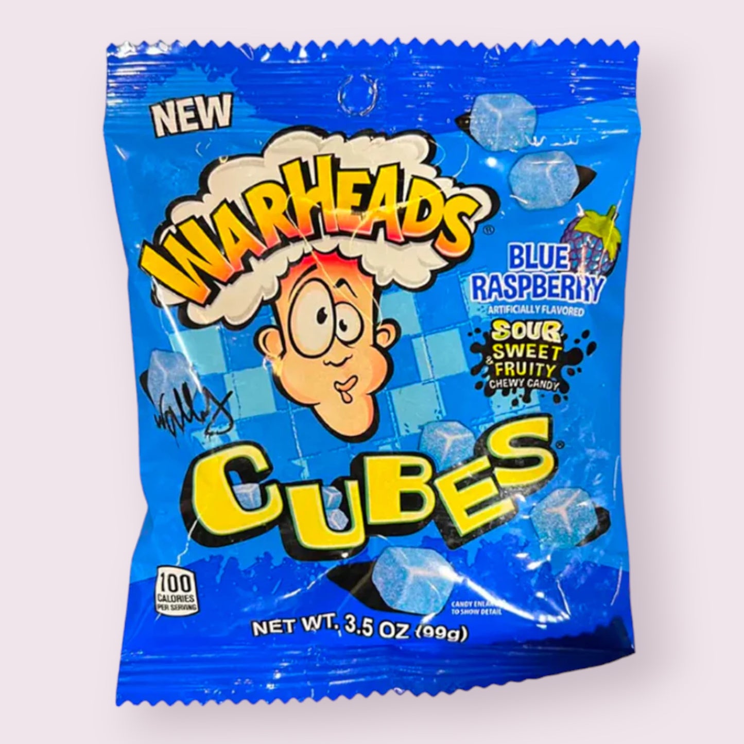 Warheads Blue Raspberry Cubes Bag  Pixie Candy Shoppe   