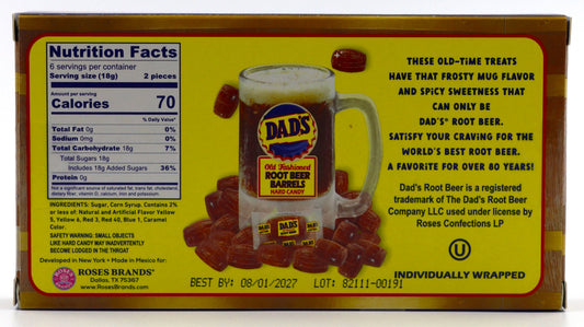 Dad's Root Beer Barrels Theater Box, 4oz Grandpa Joe's Candy Shop