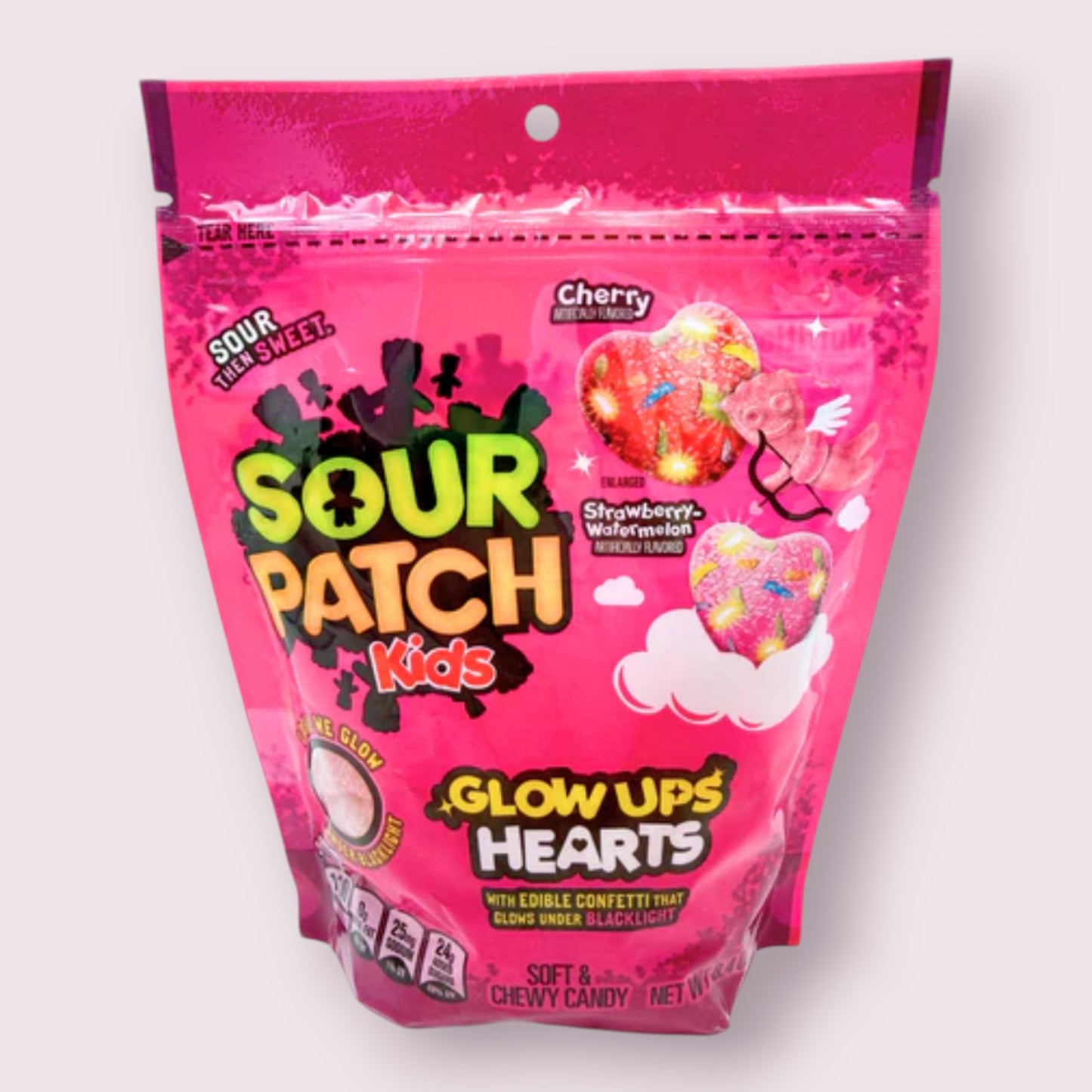Sour Patch Kids Glow Up Hearts Peg Bag - 8.4oz I Got Your Candy