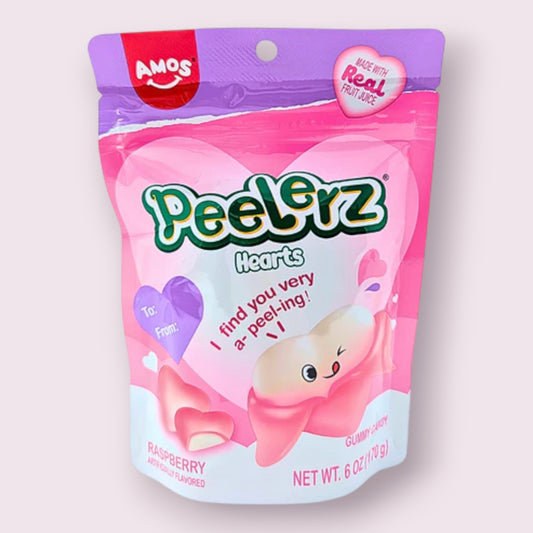 Amos Peelerz Valentine Gummy Hearts 6oz Grandpa Joe's Candy Shop