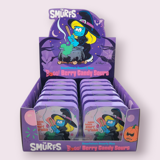 Smurfs Boo! Berry Candy Sours Tin Grandpa Joe's Candy Shop