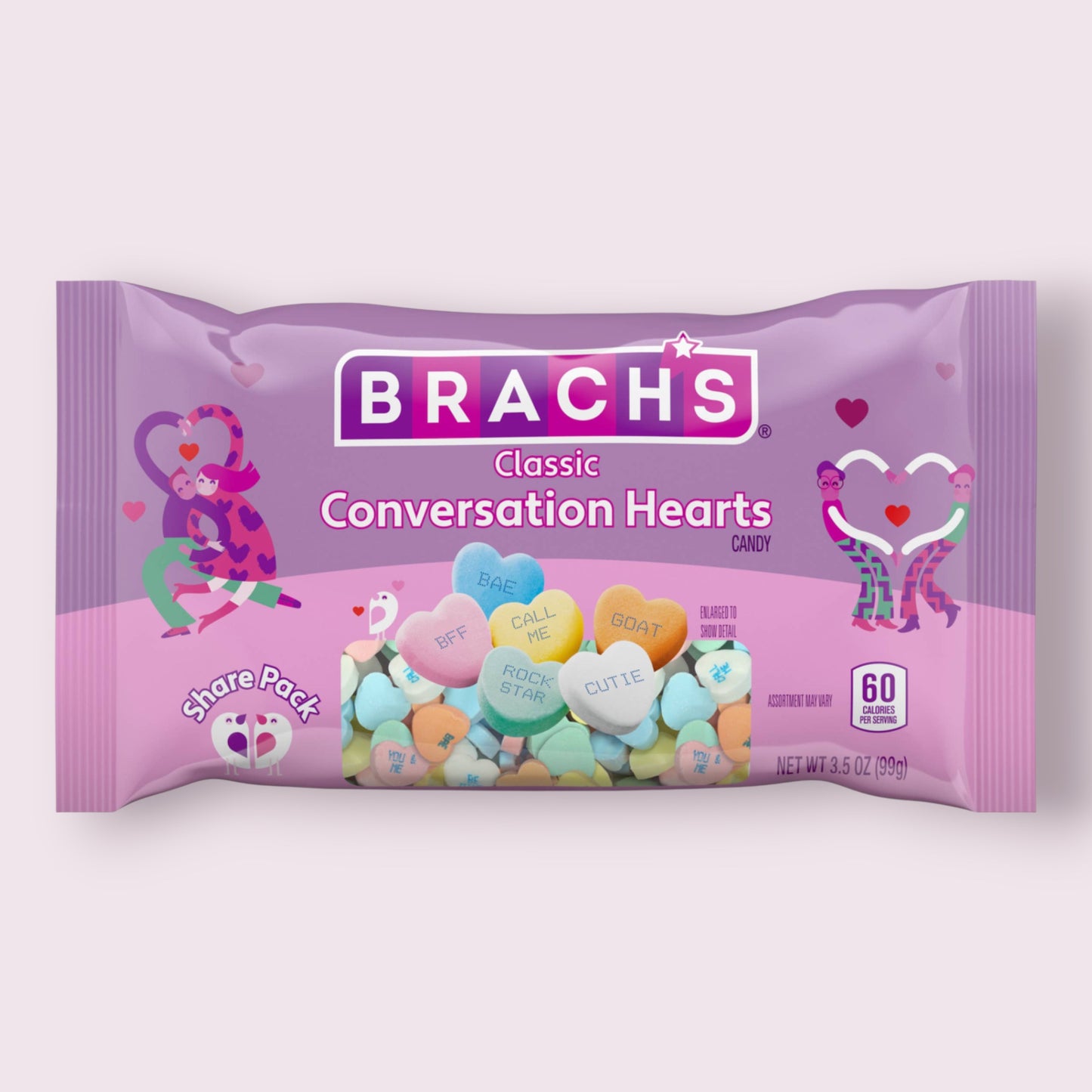 Brach's Tiny Conversation Hearts Share Pack, 3.5oz Grandpa Joe's Candy Shop