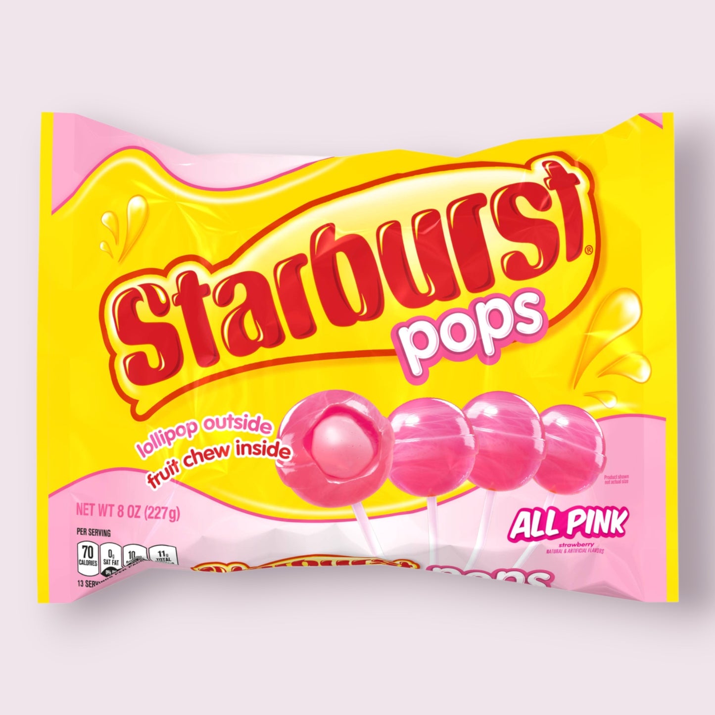 Starburst Valentine's Pops All Pinks, 8oz Bag Grandpa Joe's Candy Shop