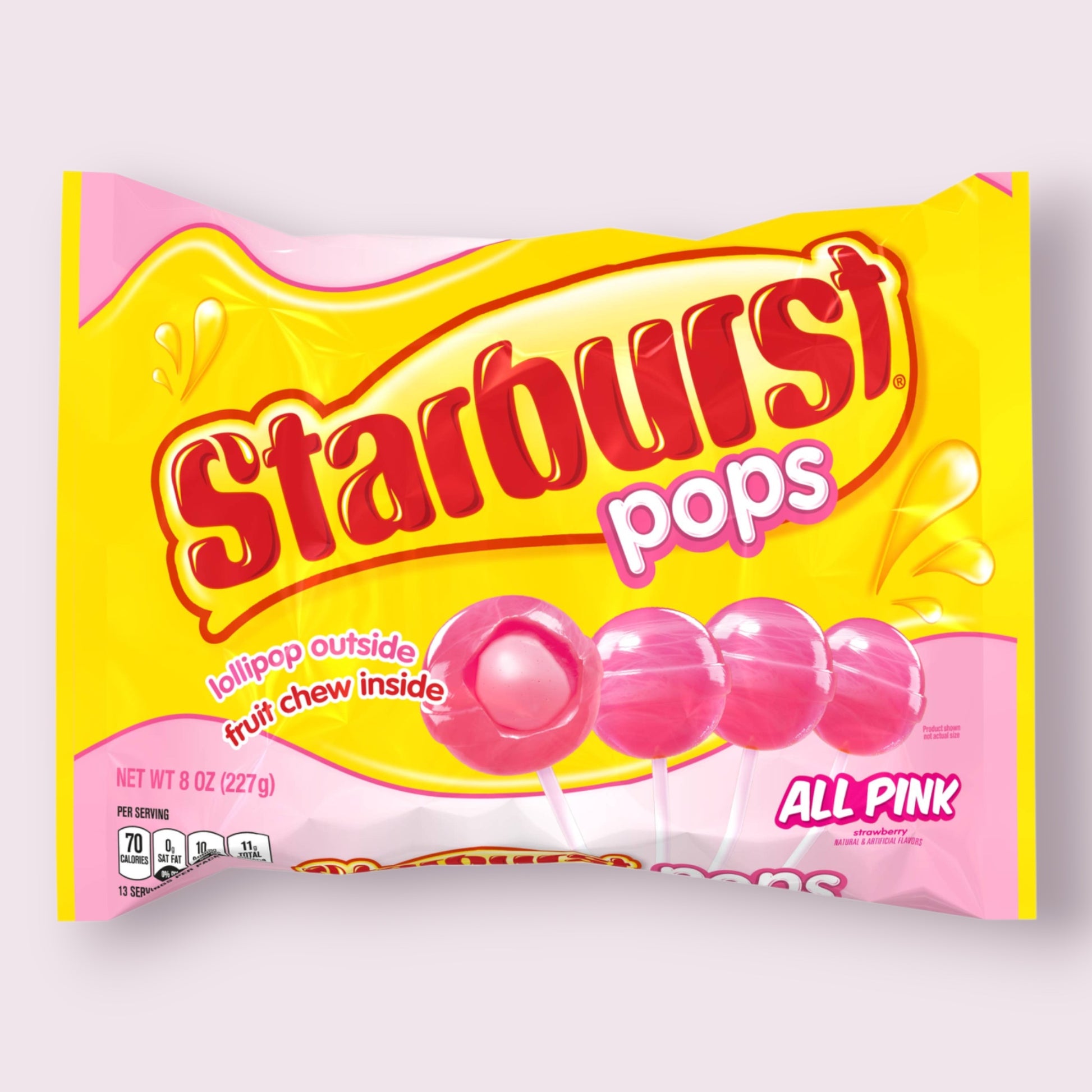 Starburst Valentine's Pops All Pinks, 8oz Bag Grandpa Joe's Candy Shop