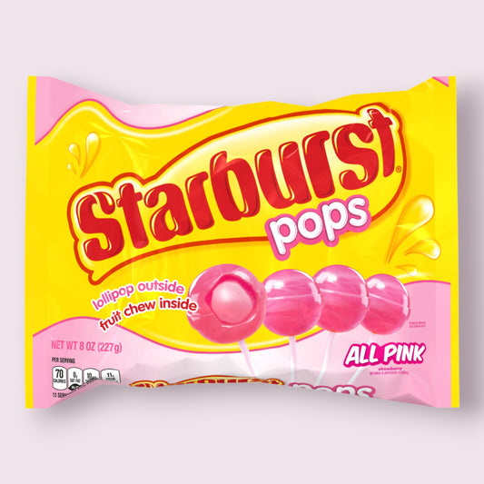 Starburst Valentine's Pops All Pinks, 8oz Bag Grandpa Joe's Candy Shop
