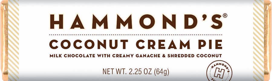 Hammond's Coconut Cream Pie Milk Chocolate Bar Long Island Candy Factory