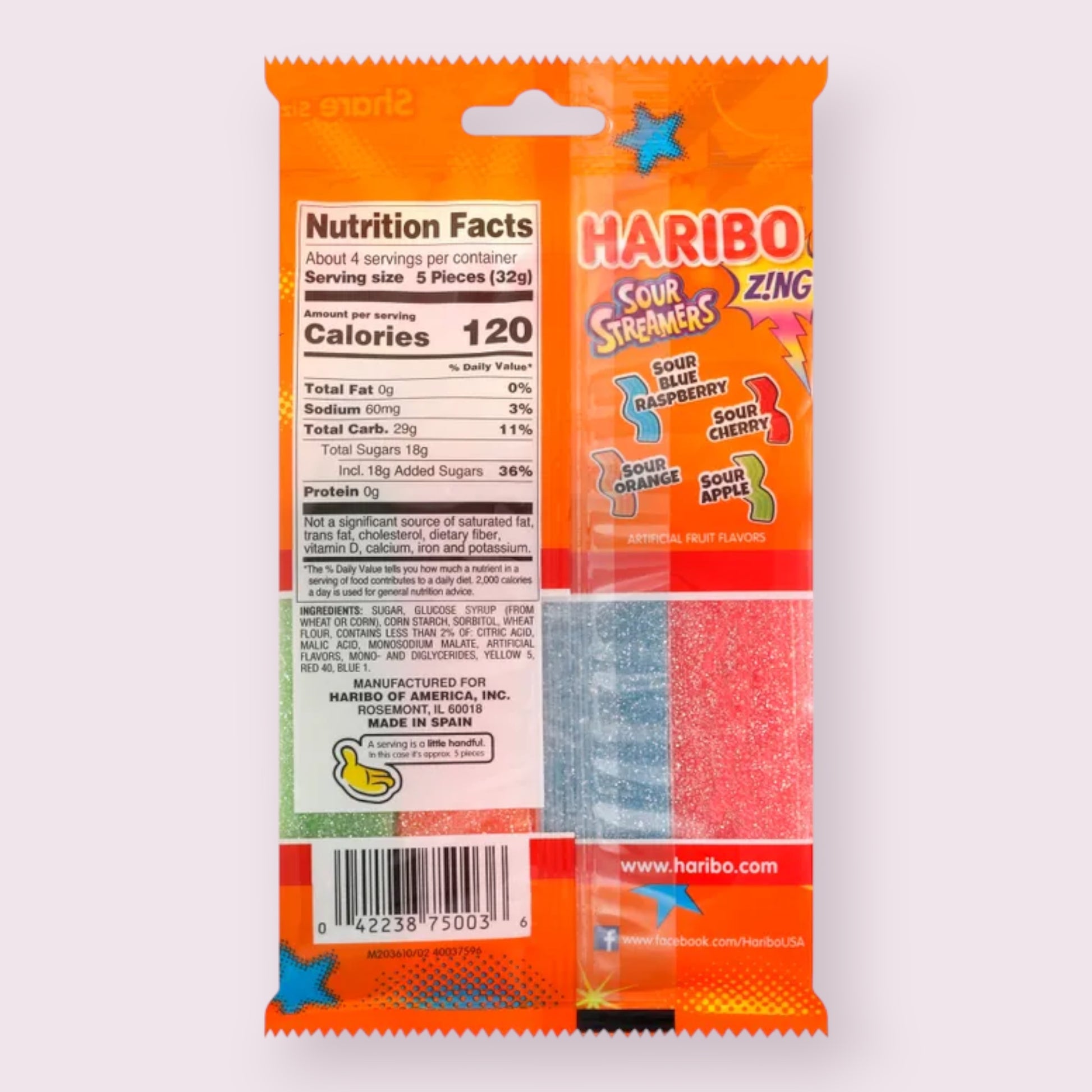 Haribo Sour Streamer Zing Bag Pixie Candy Shoppe