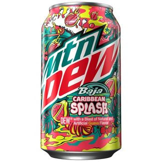 Mountain Dew Cans Pop Pixie Candy Shoppe Baja Caribbean splash  