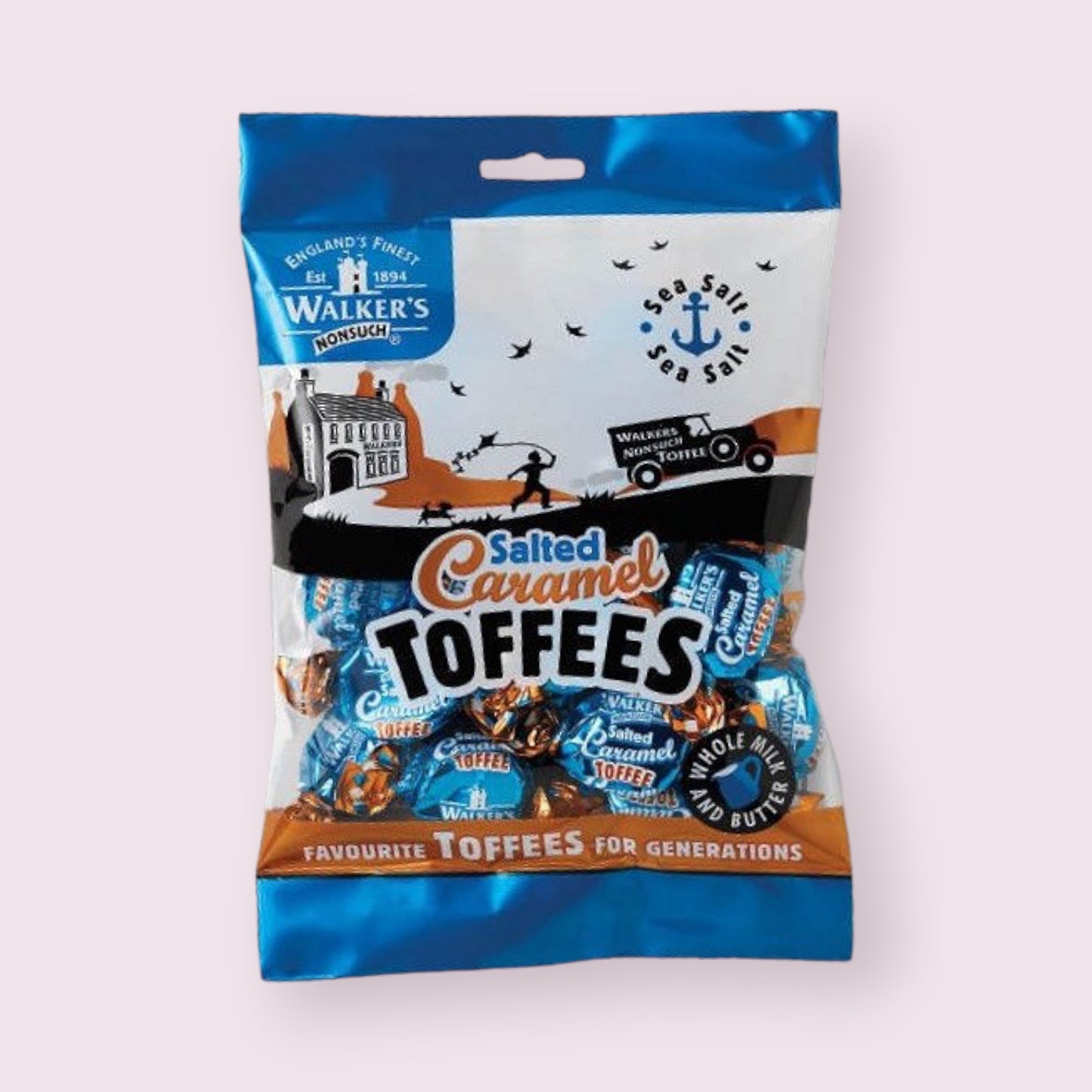 Walkers Salted Caramel Toffees Bag  Pixie Candy Shoppe   