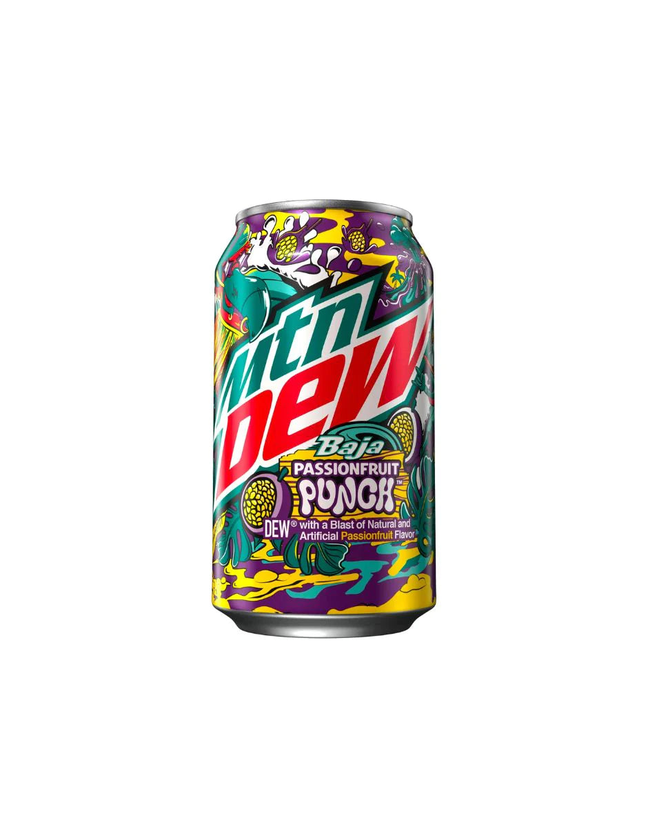 Mountain Dew Cans Pop Pixie Candy Shoppe Baja passion fruit punch  