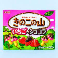 Meiji Strawberry Chocolate Mushrooms