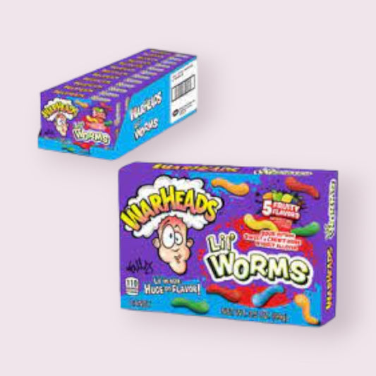 Warheads Lil' Worms Theatre Box  Pixie Candy Shoppe   