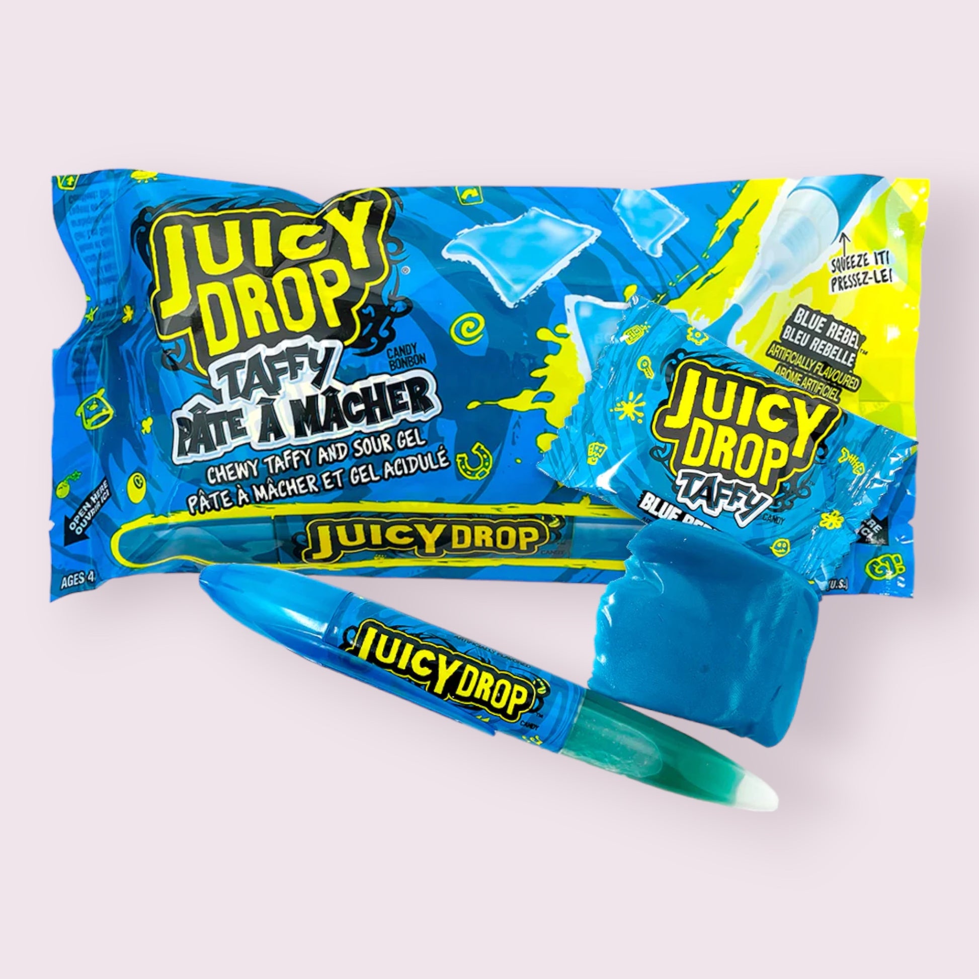 Topp's Juicy Drop Taffy With Sour Gel Pen  Pixie Candy Shoppe   