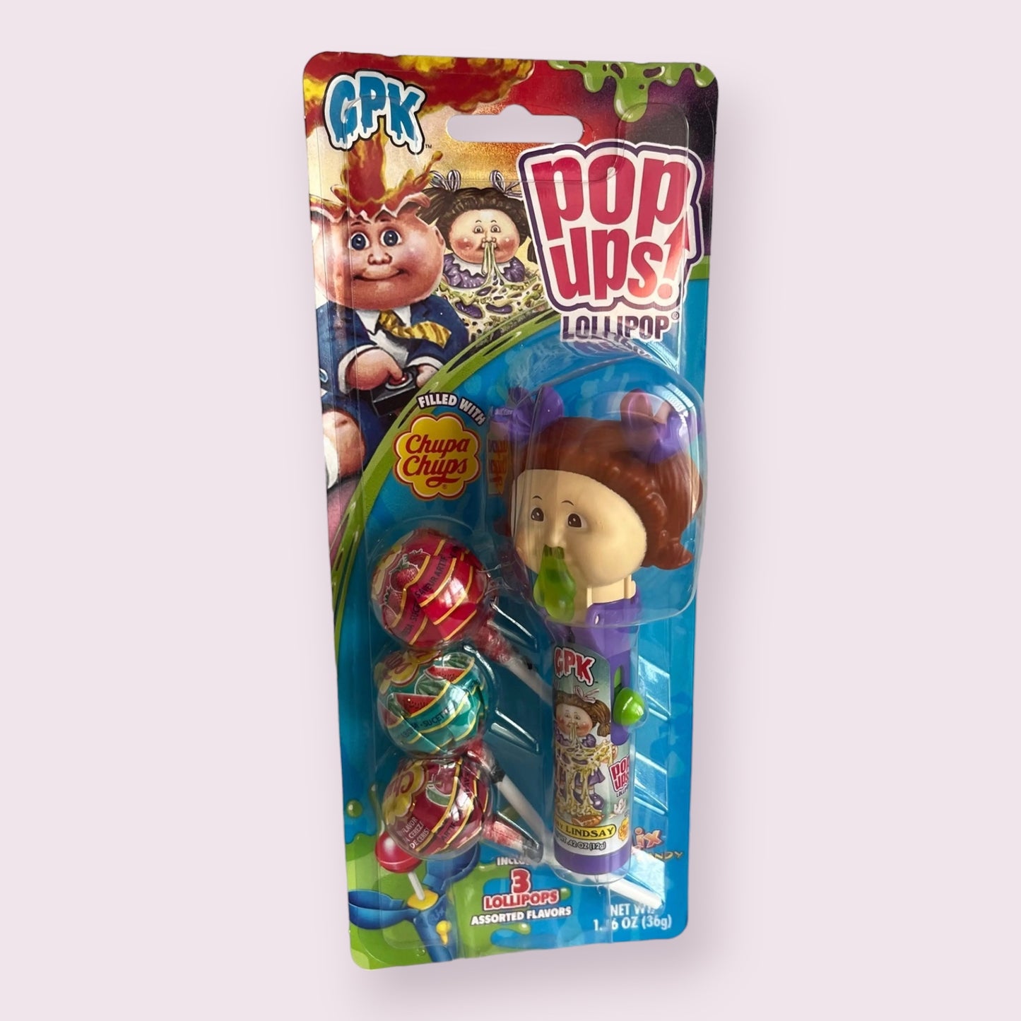 Pop Ups Garbage Pail Kids Chupa Chup Lollipop  Pixie Candy Shoppe   