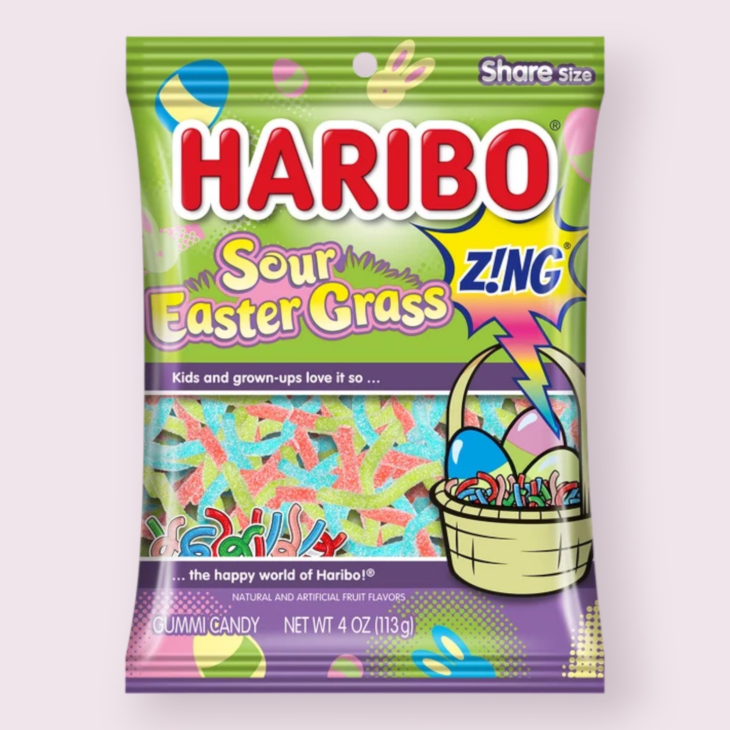 Haribo Sour Easter Grass Bag Pixie Candy Shoppe