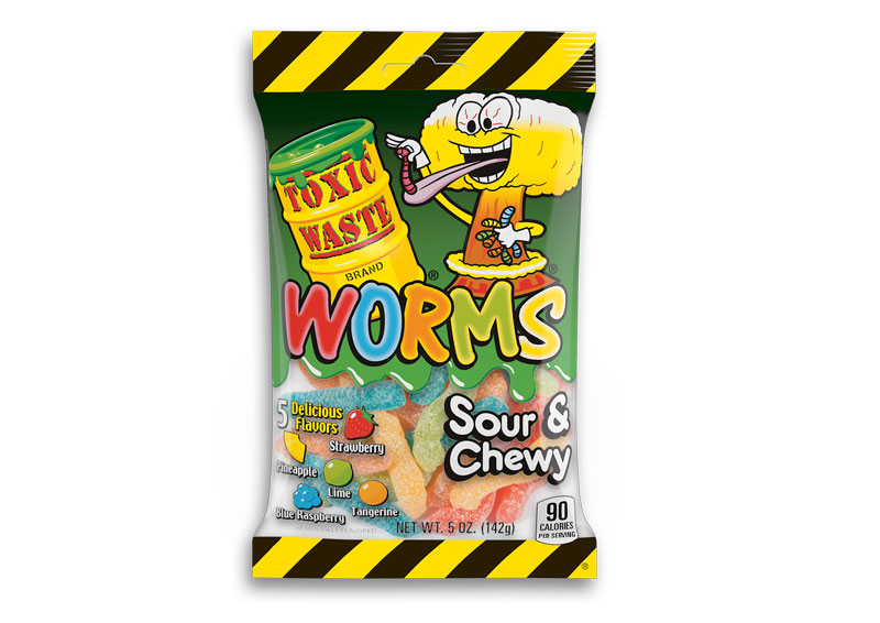 Toxic Waste Worms Bag  Pixie Candy Shoppe   