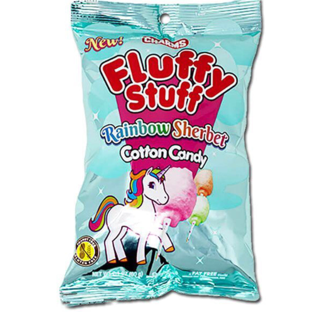 Tootsie Charms Fluffy Stuff Rainbow Sherbet Cotton Candy (USA)