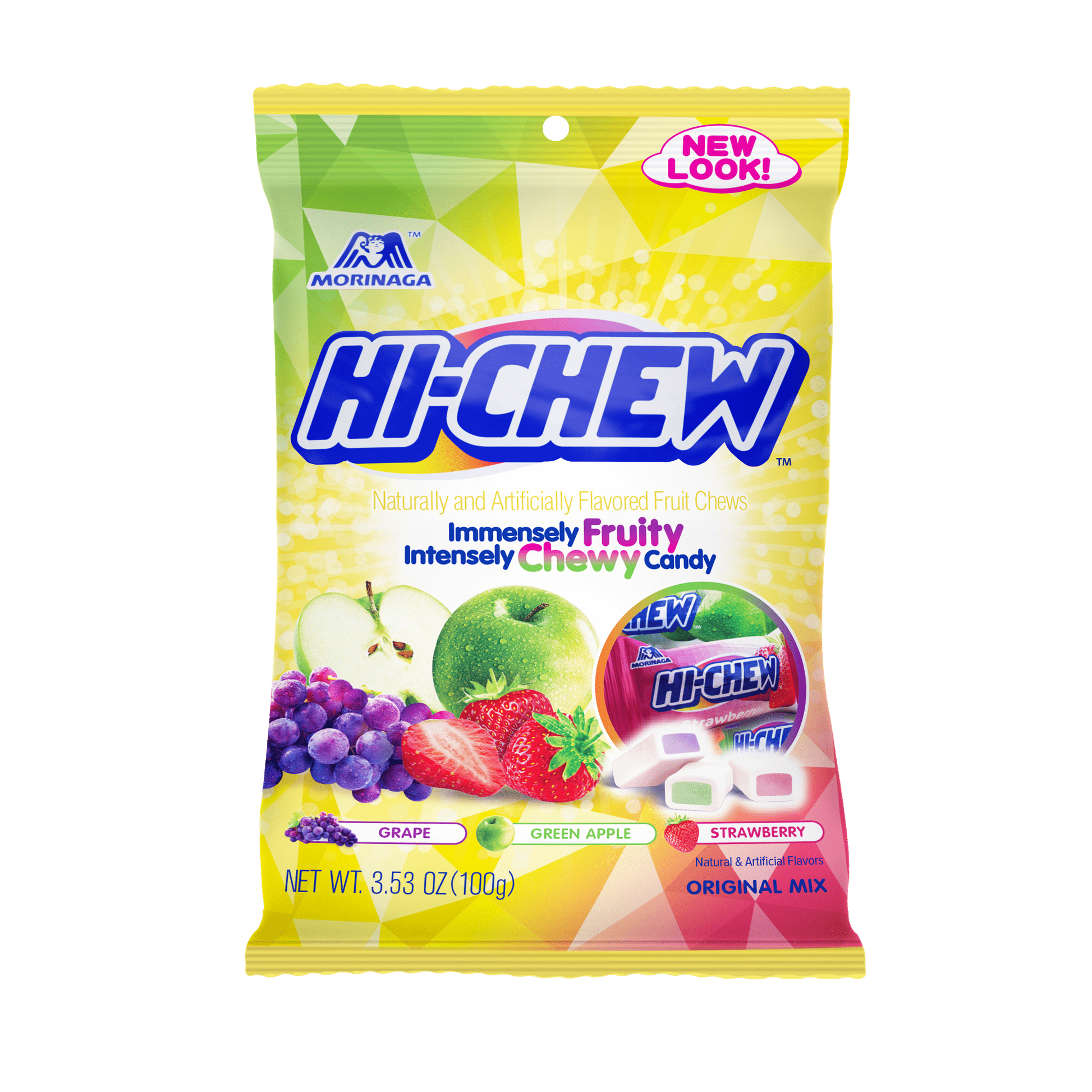 Hi Chew Bags Assorted Bags Essentials Pixie Candy Shoppe Grape/green apple/strawberry  