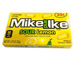 Mike & Ike Mini Boxes Essentials Pixie Candy Shoppe Sour Lemon  