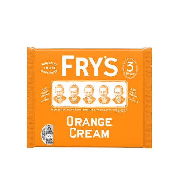 Fry's Cream Bars British Pixie Candy Shoppe Orange 3pk  